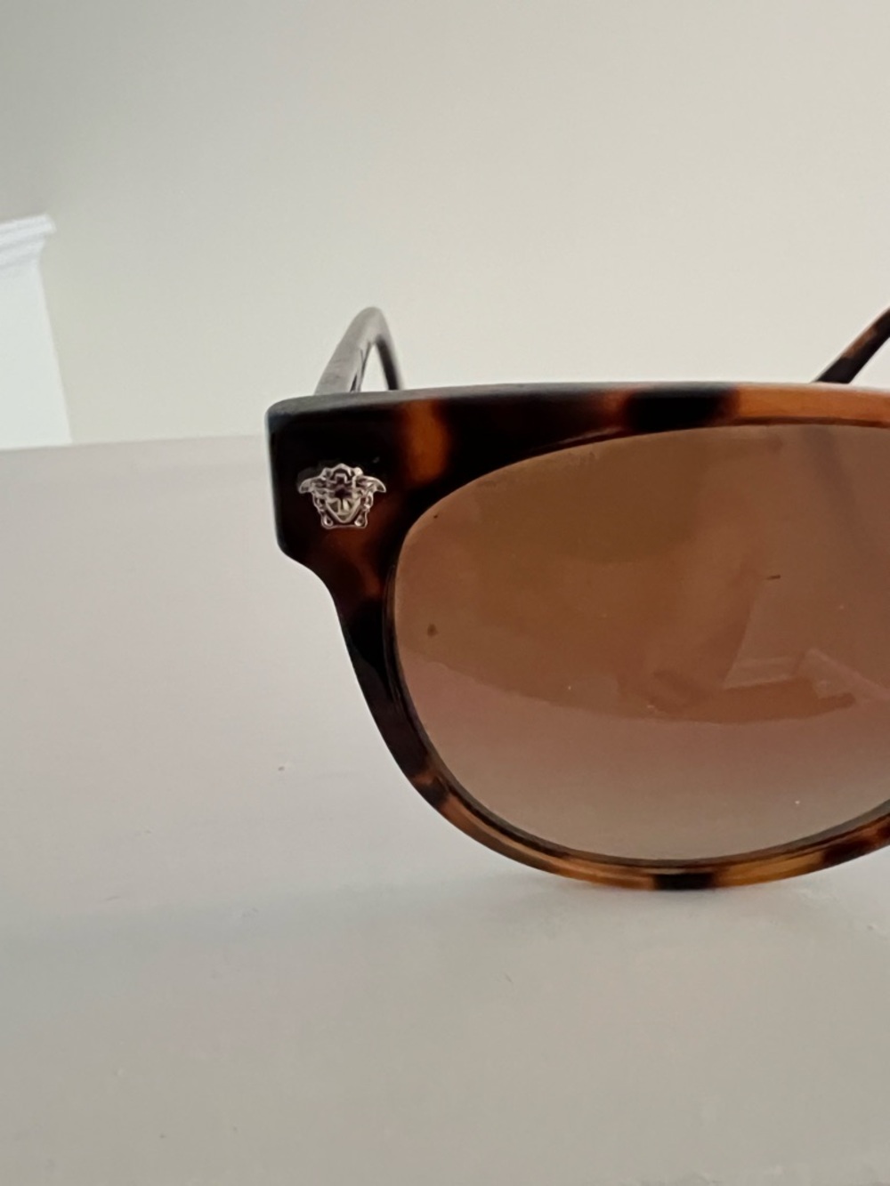 Versace Women's Tortoiseshell Sunglasses with Brown Gradient Lenses - Picture 5 of 8